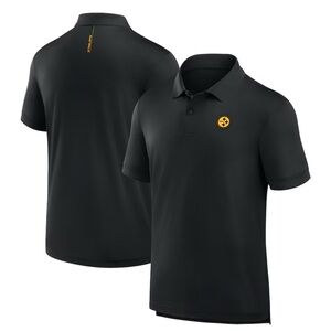Men's Pittsburgh Steelers Fanatics Black Front Office Move Mono Polo NWT XXL